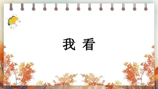 第6课《我看》课件+2024—2025学年统编版语文九年级上册