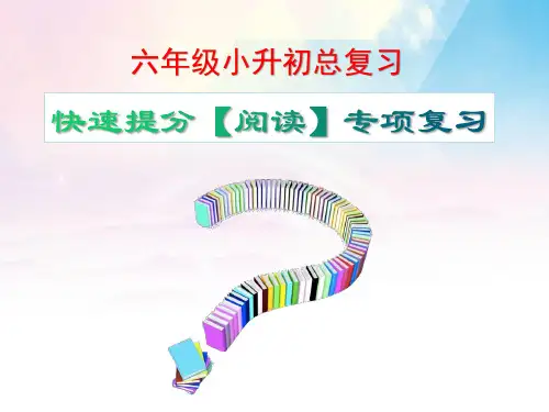 小升初六年级语文总复习【阅读专项复习】课件