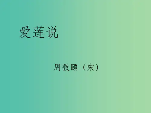 八年级语文下册 5.9 爱莲说课件3 北师大版
