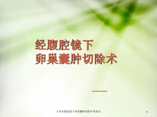手术室腹腔镜下卵巢囊肿切除护理查房课件