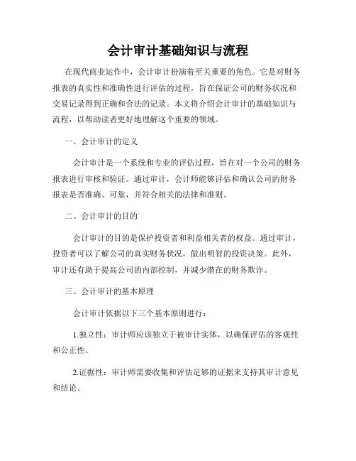 会计审计基础知识与流程
