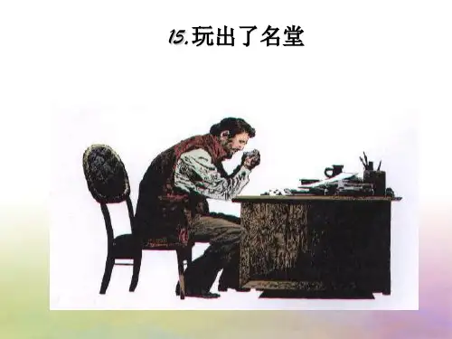 15玩出了名堂PPT课件
