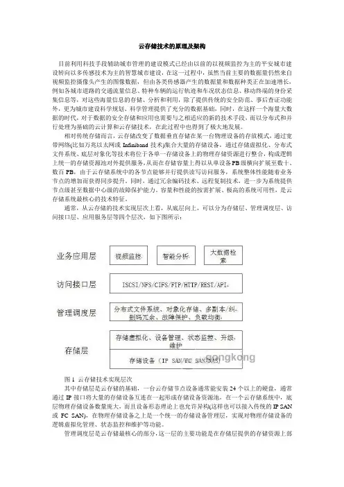云存储技术的原理及架构
