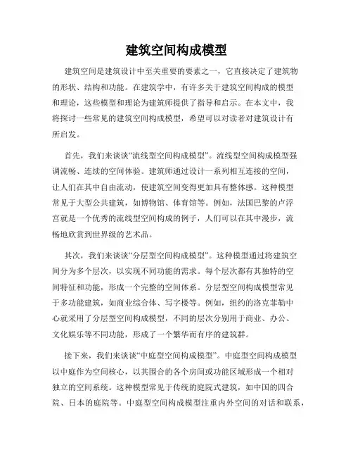 建筑空间构成模型