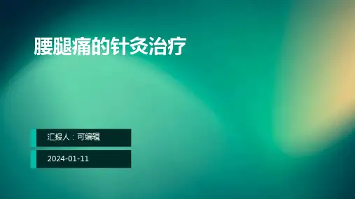 腰腿痛的针灸治疗PPT