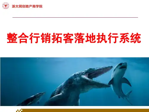 整合行销 拓客模式解密暨行销落地执行系统