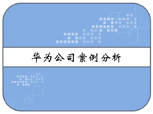 华为公司案例分析 PPT