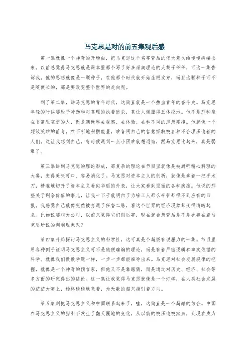 马克思是对的前五集观后感