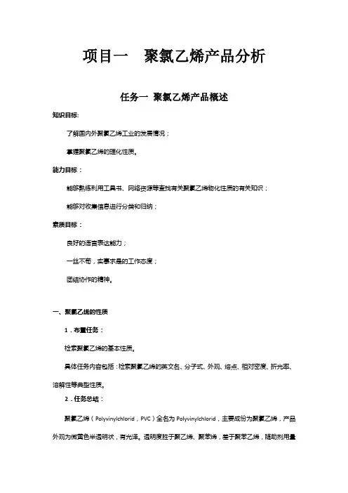 聚氯乙烯分析
