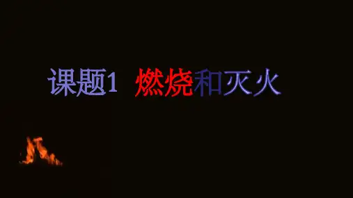 化学北京版九年级上册《第一节探索燃烧和灭火》课件公开课(5)