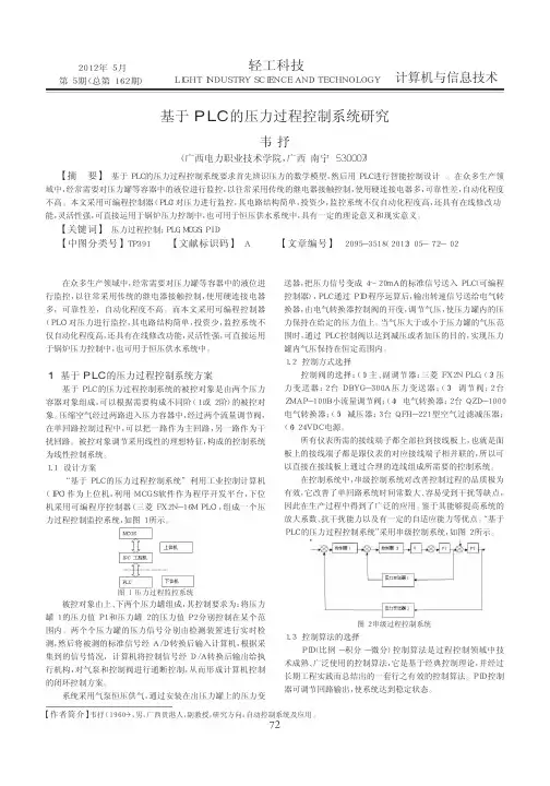 基于PLC的压力过程控制系统