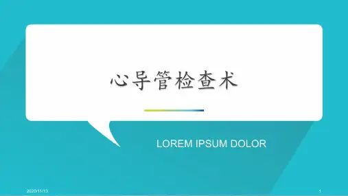 心导管检查术 ppt课件