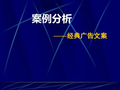 案例分析(广告文案)