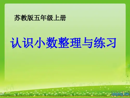 苏教版新教材五年级上册认识小数整理与练习