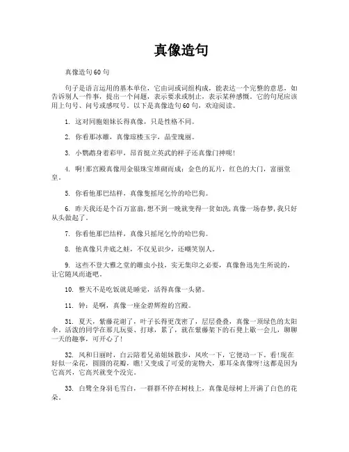 真像造句-专业文档!