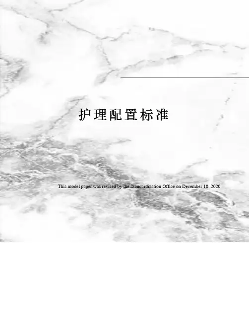护理配置标准