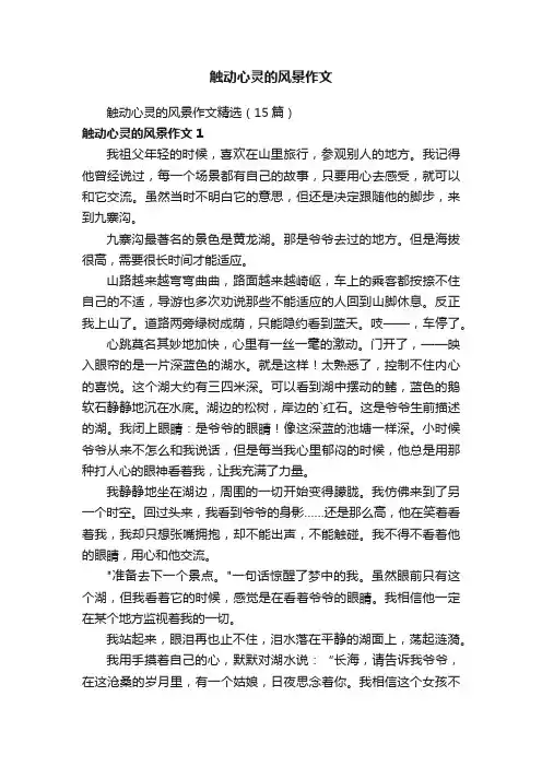 触动心灵的风景作文精选（15篇）