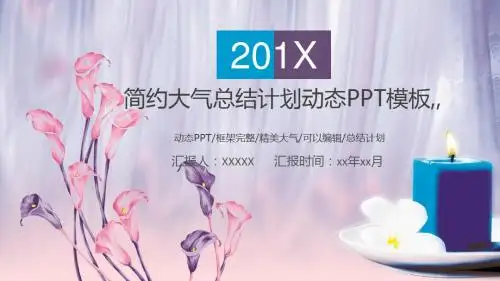 简约大气总结计划动态PPT模板,,