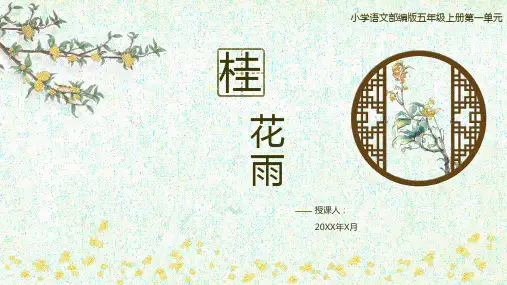 小学五年级语文课文《桂花雨》(共14张PPT)