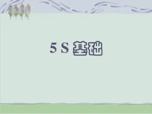 5S基础培训知识( 57页)PPT课件