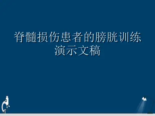 脊髓损伤患者的膀胱训练演示文稿