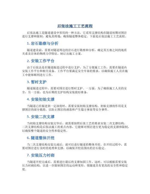 后张法施工工艺流程