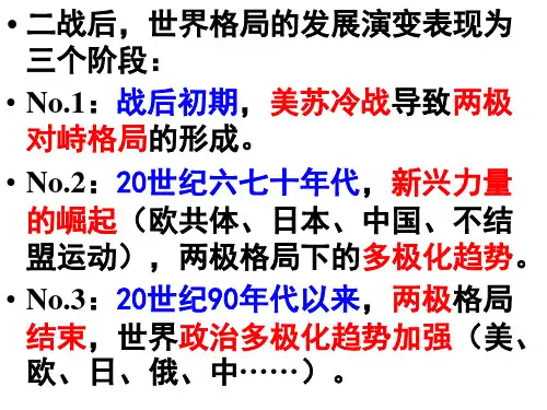 二战后世界政治格局的演变
