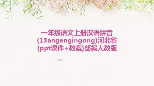 一年级语文上册汉语拼音(13angengingong)河北省(ppt课件+教案)部编人教版