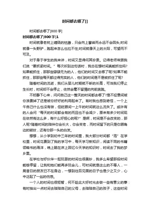 时间都去哪了[800字]