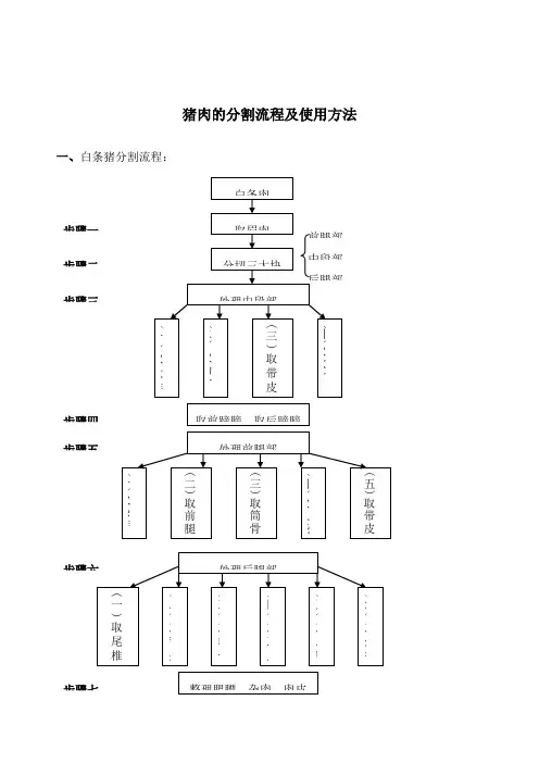 猪肉白条分割流程及标准