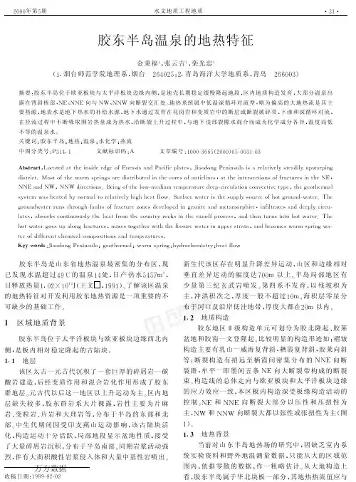 胶东半岛温泉的地热特征