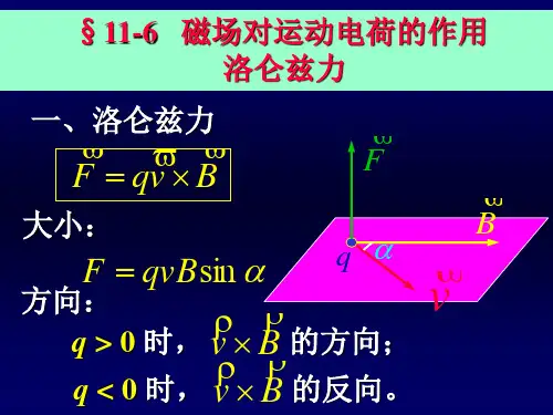 洛伦兹力及安培力的计算.ppt