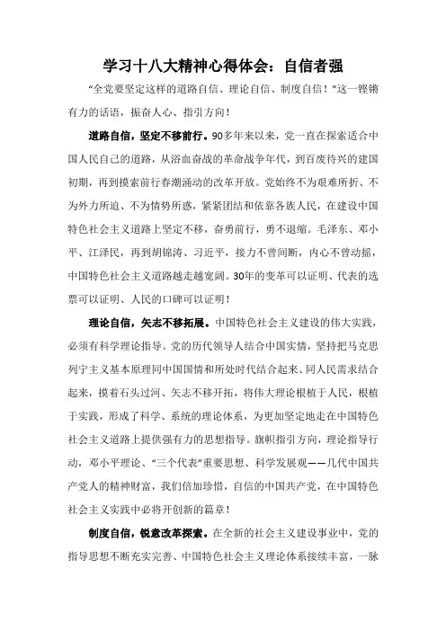 十八大心得体会