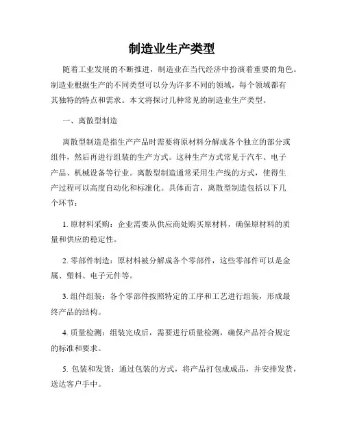 制造业生产类型