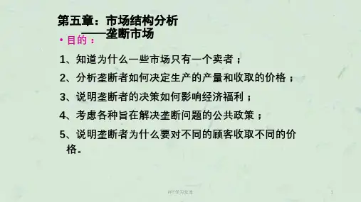 微观经济学第五章 市场结构分析课件