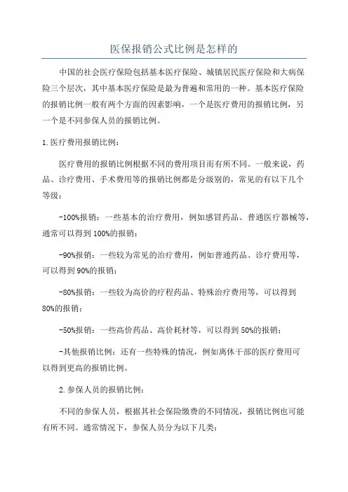 医保报销公式比例是怎样的