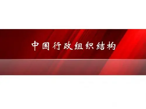 中国当代行政组织结构ppt课件