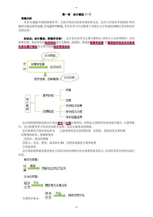 初级会计实务讲义第一章-会计概述