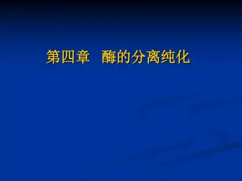 第四章 蛋白类酶的分离纯化 PPT课件