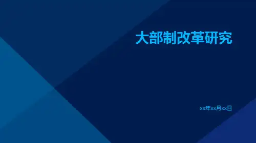 大部制改革研究