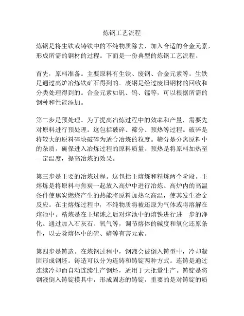 炼钢工艺流程
