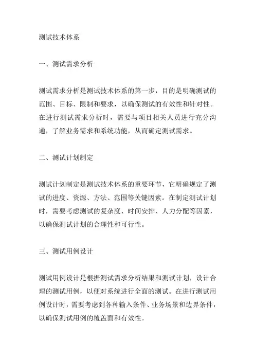 测试技术体系