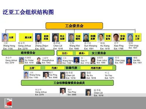 泛亚工会组织结构图