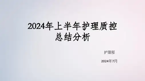 2024年上半年护理质控汇总