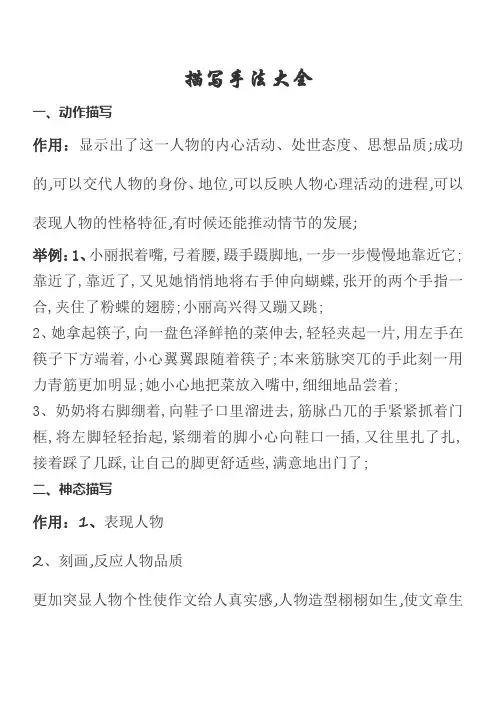 描写手法汇总