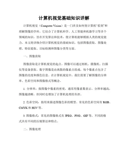 计算机视觉基础知识详解