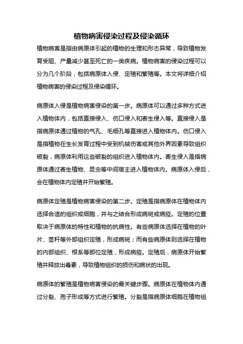 植物病害侵染过程及侵染循环