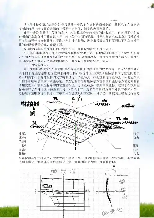 汽车关键件车门-引擎盖-翼子板模具设计