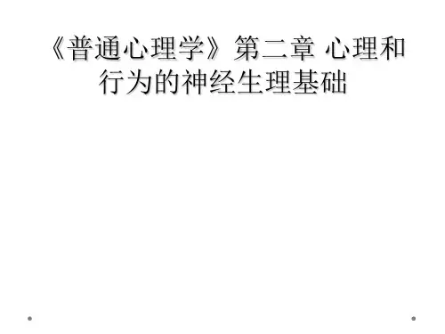《普通心理学》第二章 心理和行为的神经生理基础