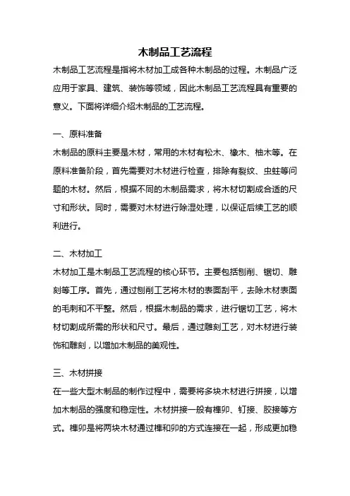 木制品工艺流程
